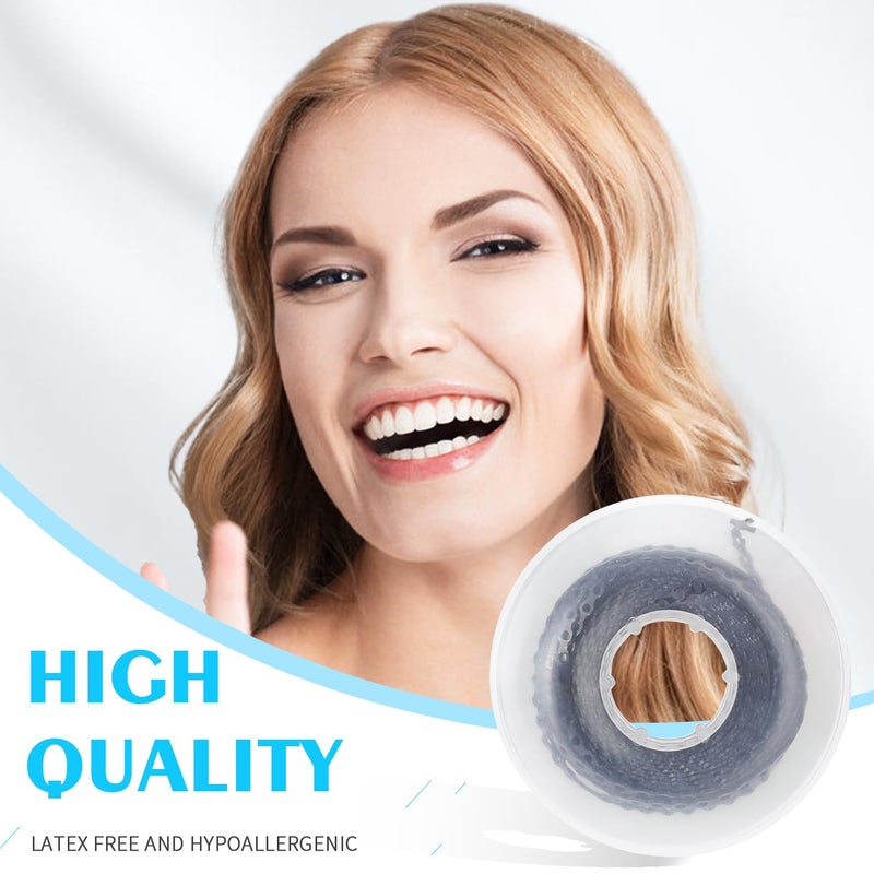 ANNWAH Dental Colorful Orthodontic Braces Rubber Chains,Dental Rubber Chains for Braces Power Chains for Orthodontic Treatment(Long,Black 9) - Image 2